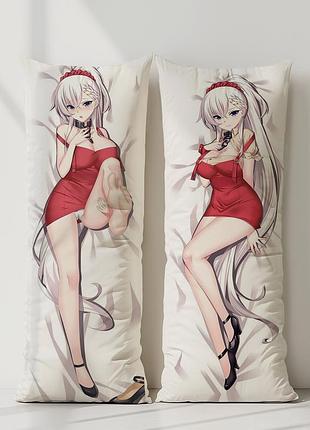 Аниме дакимакура белфаст лазурный путь azur lane (подушка обнимашка) 120*40 см