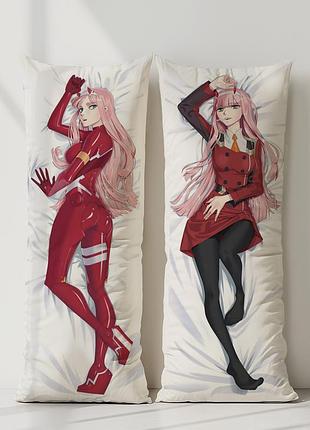 Аниме дакимакура ноль два любимый во франксе (подушка обнимашка) 120*40 см