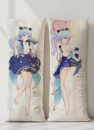 Аніме дакімакура аяка genshin impact (генші імпакт) (подушка обіймашка) 120*40 см