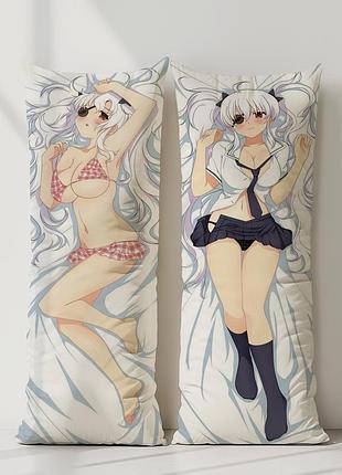 Аниме дакимакура ягю секретное назначение девушек-ниндзя (подушка обнимашка) 120*40 см