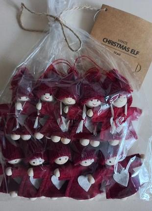 Игрушки на елку новогодний набор эльфы гномы / новый