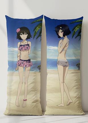 Аниме дакимакура шиина маюри врата штейна (подушка обнимашка) 120*40 см