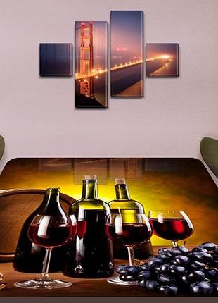 Виниловая наклейка на стол рубиновое вино бочка виноград пленка для декорирования, коричневый 60 х 100 см