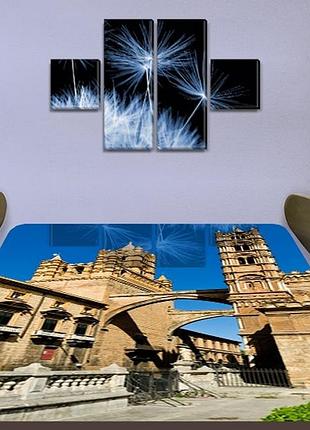 Виниловая наклейка на стол старый лондон декоративная пленка самоклеющаяся, серый 60 х 100 см