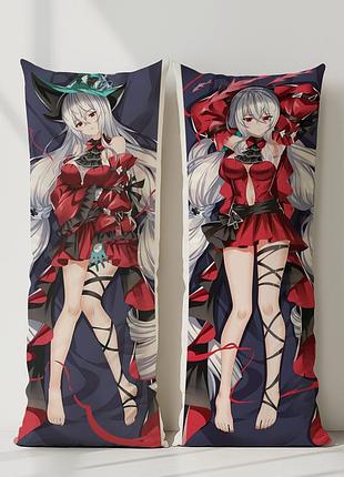 Аниме дакимакура skadi аркнайтс (подушка обнимашка) 120*40 см