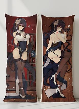 Аниме дакимакура азума лазурный путь azur lane (подушка обнимашка) 120*40 см