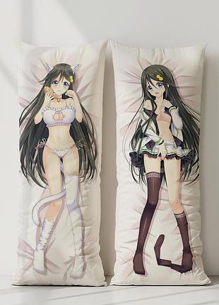 Аниме дакимакура рэйна изуми мириады цветов фантомного мира (подушка обнимашка) 120*40 см