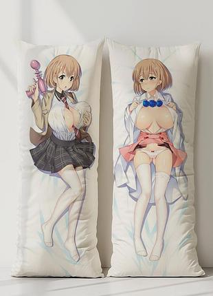 Аниме дакимакура рёка нарусава оккультная девятка (подушка обнимашка) 120*40 см