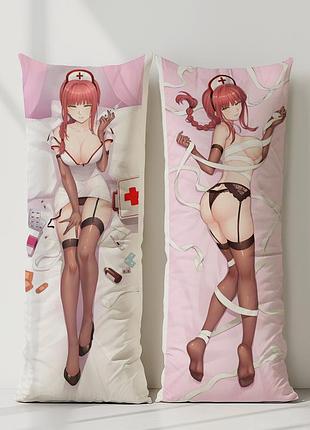 Аниме дакимакура макима человек-бензопила (подушка обнимашка) 120*40 см