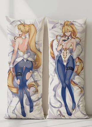 Аниме дакимакура артурия пендрагон судьба (подушка обнимашка) 120*40 см
