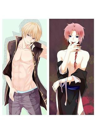 Аниме дакимакура кинтоки / кагура (подушка обнимашка) 120*40 см