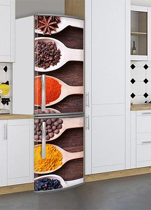 Наклейки на холодильник вінілова, спеції, 180х60 см - лицьова (в), з ламінуванням