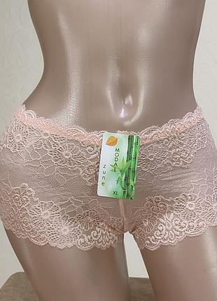 Шортики-бразиліана мереживні жіночі бамбукові