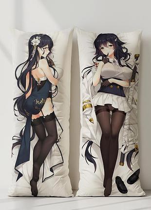 Аниме дакимакура азума лазурный путь azur lane (подушка обнимашка) 120*40 см