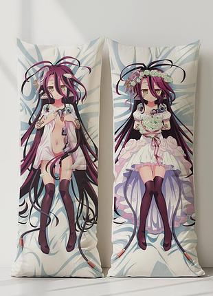 Аниме дакимакура нет игры — нет жизни (подушка обнимашка) 120*40 см