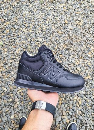 Кросівки new balance 574 high fur all black