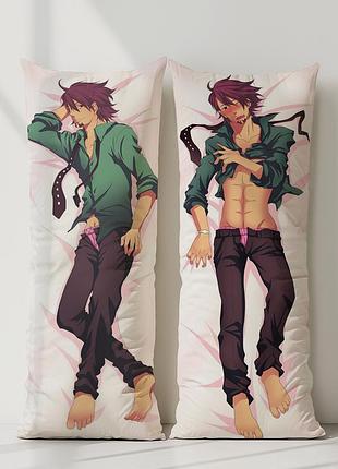 Аниме дакимакура тигр и кролик (подушка обнимашка) 120*40 см