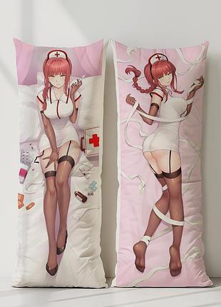 Аниме дакимакура макима человек-бензопила (подушка обнимашка) 120*40 см