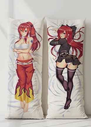Аніме дакімакура ерза скарлет хвіст феї (подушка обіймашка) 120*40 см