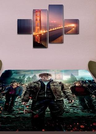 Детская наклейка на стол гарри поттер финал виниловая самоклеющаяся пленка для декора, коричневый 60 х 100 см
