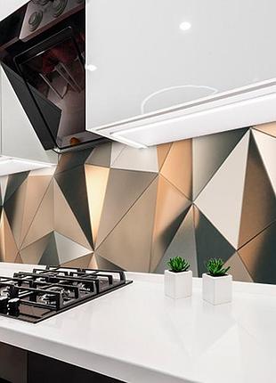Наклейка на кухонный фартук 60 х 200 см, фотопечать с защитной ламинацией абстракция, треугольные фигуры