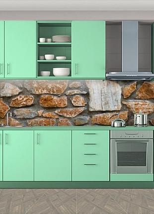 Наклейка на кухонный фартук 60 х 300 см, фотопечать с защитной ламинацией кладка камня (бп-s_tx008)