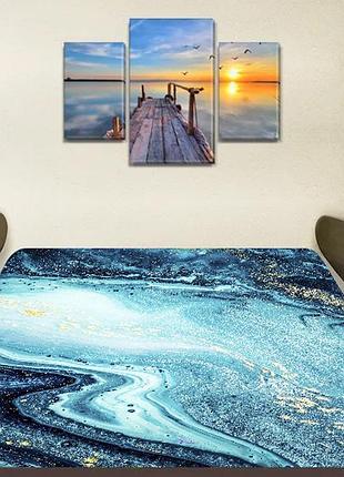 Наліпка вінілова для столу з текстурою камня 60 х 100 см