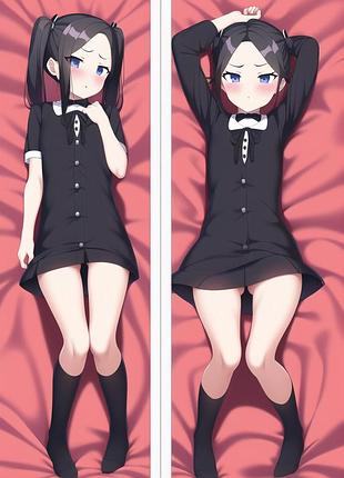 Уенздей адамс, wednesday addams (аніме версія) дакімакура (подушка обнімашка) код 5, 150*50 см