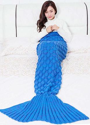 Плед акриловый русалка синий 81337