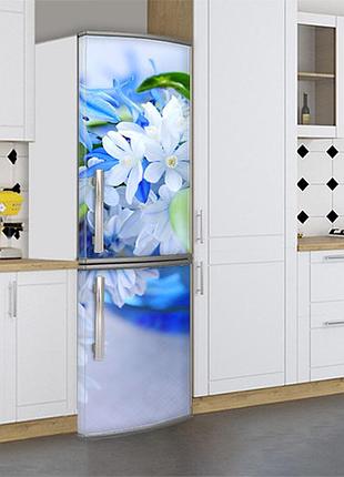 Наклейка для холодильника, квіти, 180х60 см - лицьова (в), з ламінуванням
