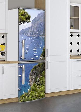 Наклейки для холодильника, морская бухта, 180х60 см - лицевая(в), с ламинацией