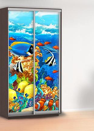 Наклейка в детскую на шкаф, двери, стены 240 х 100 см с защитной ламинацией