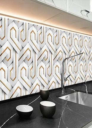 Наклейка на кухонный фартук 60 х 200 см, фотопечать с защитной ламинацией с орнаментом (бп-s_3d1023)