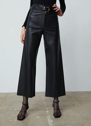 Бермуди шкіряні штани zara