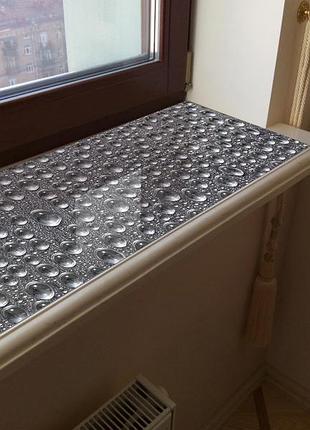 Покрытие для подоконника, мягкое стекло с фотопечатью 35х100 см по-s_tx125