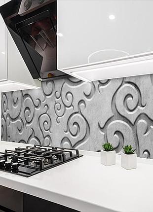 Панелі на кухонний фартух пет сталевий вантажу, з двостороннім скотчем 62 х 205 см, 1,2 мм