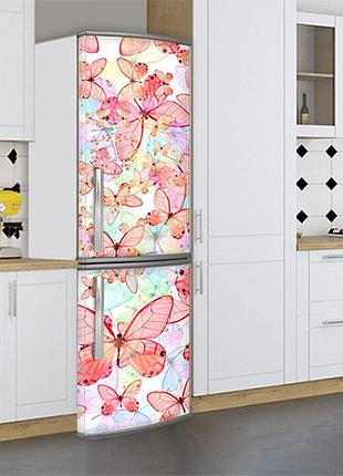 Наклейки на холодильник, метелики, 180х60 см - лицьова (в), з ламінуванням