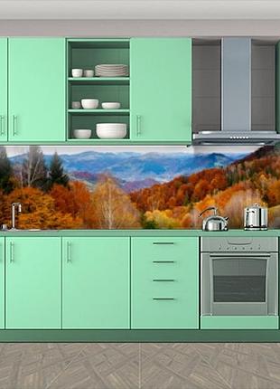 Наклейка на кухонный фартук 60 х 300 см, фотопечать с защитной ламинацией желтый лес (бп-s_pr1441)