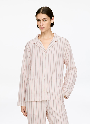 Хлопковая атласная рубашка arket 1296942001