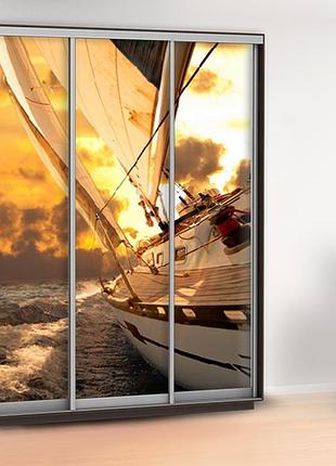 Наклейка в детскую на шкаф, двери, стены 240 х 100 см с защитной ламинацией