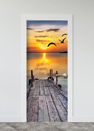 Вінілова наклейка на двері (самоклеюча ламінована плівка пвх) 200 х 65 см