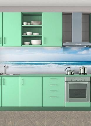 Наклейка на кухонный фартук 60 х 300 см, фотопечать с защитной ламинацией море (бп-s_mp117)