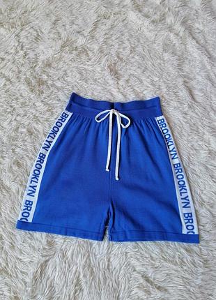 Трикотажні трикотажні шортики туреччина з лампасом висока посадка розмір анти-універсальний відмінно тягнеться