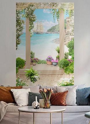 Постер декоративний, вітрильник, для візуального розширення простору приміщення 177 х 118 см з ламінацією