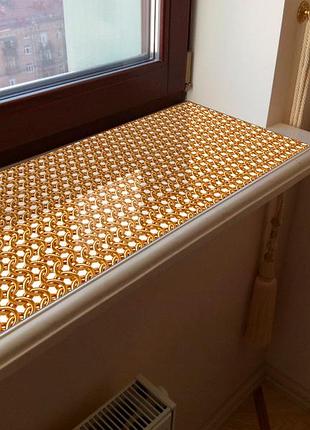 Покрытие для подоконника, мягкое стекло с фотопечатью 35х100 см по-pol_mn029