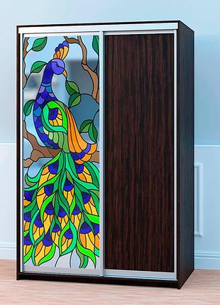 Матирующая наклейка павлин ширина 118 см