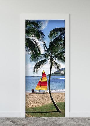 Виниловая 3д наклейка на дверь (самоклеющаяся пленка пвх) 200 х 65 см