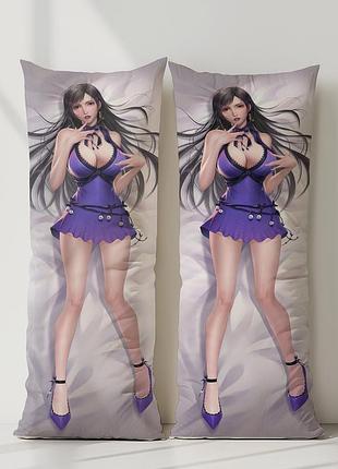Тифа локхарт финальная фантазия дакимакура, подушка обнимашка ростовая 120*40 см