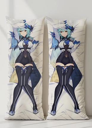 Эула геншин импакт дакимакура, подушка обнимашка ростовая 120*40 см