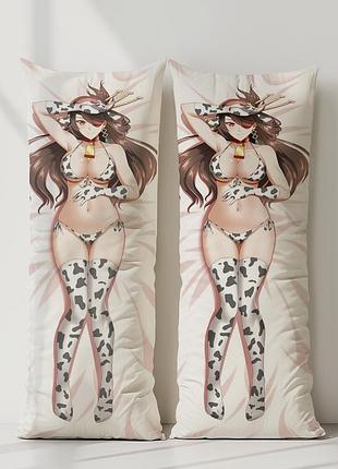 Бейдоу геншин імпакт дакімакура, подушка обіймашка ростова 120*40 см